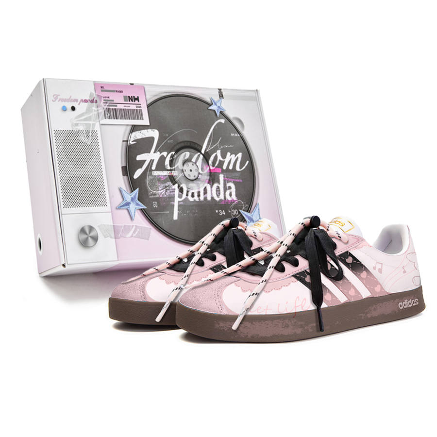 Adidas Neo VL Court 2.0 Freedom Panda, Box, Plush Rabbit Cushioning Low top Skateboard Shoes Unisex