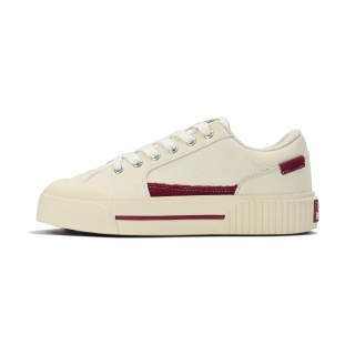 BladMaste Height Increasing Cushioning Low top Skateboard Shoes Unisex Beige Burgundy
