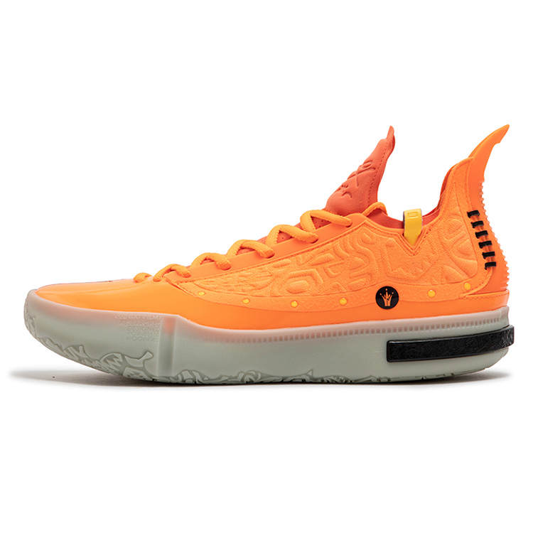 361° Slip Resistant Abrasion Resistant Low top Basketball Shoes Men's Fluorescent Laser Orange
