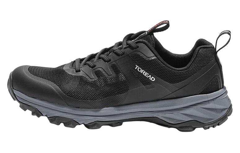 TOREAD Abrasion Resistant, Breathable, Lightweight Low top Hiking Shoes Men's Black Gray