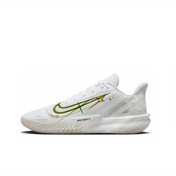 Nike Nike Precision 7 Lively Island, Green Glow Cushioning Slip Resistant Cushioning Slip Resistant Low top Basketball Shoes