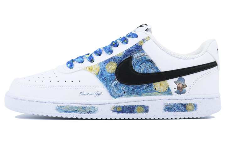 Nike Nike Court Vision 1 Starry Sky SDS Low top Skateboard Shoes Women's White Blue