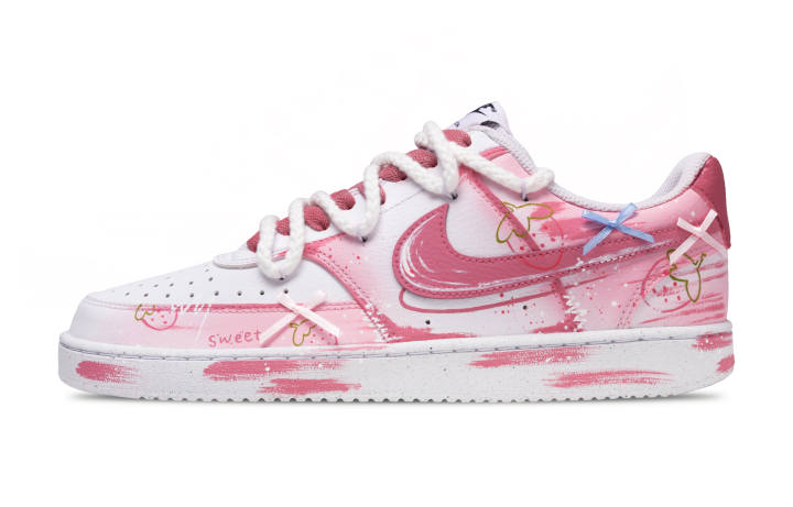 Nike Nike Court Vision Skateboard Shoes Women's Low Top White/Pink