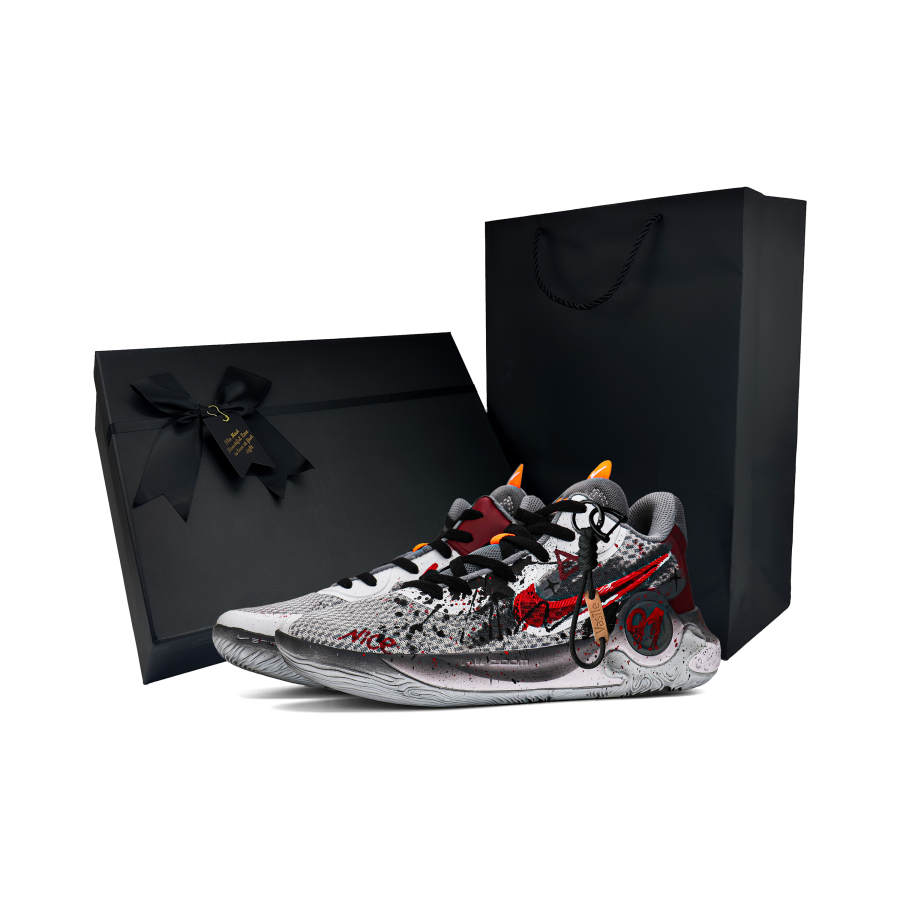 Nike Nike KD Trey 5 IX Racing Track High End Box Cushioning, Wear Resistant High top Basketball Shoes Unisex Black Red