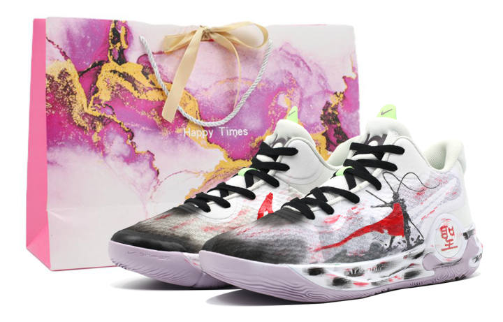 Nike Nike KD Trey 5 Vintage Basketball Shoes Unisex Low Top Black White Red