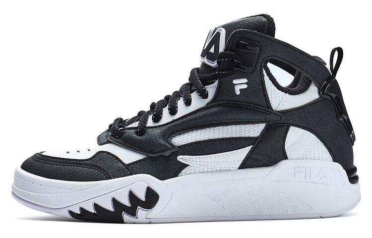 FILA FUSION Desperado We Synthetic Leather Mid top Vintage Basketball Shoes Women's Black White