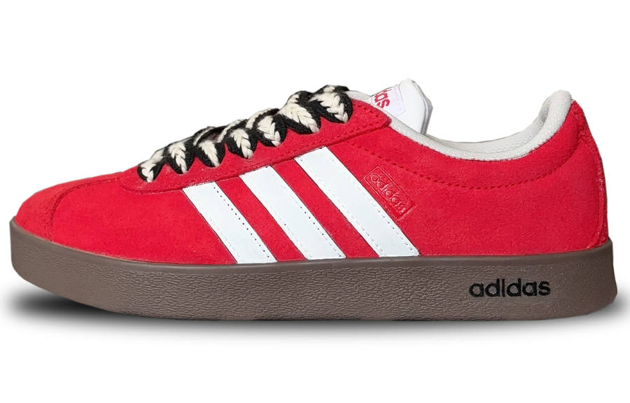 Adidas Neo Slip Resistant Cushioning Abrasion Resistant Lightweight Low top Skateboard Shoes Unisex Red