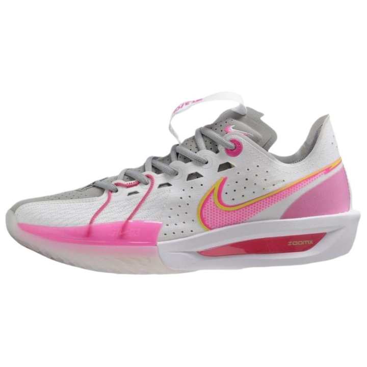 Nike Nike G.T. Cut 3 Slip Resistant Low top Basketball Shoes Men's White Pink Gray