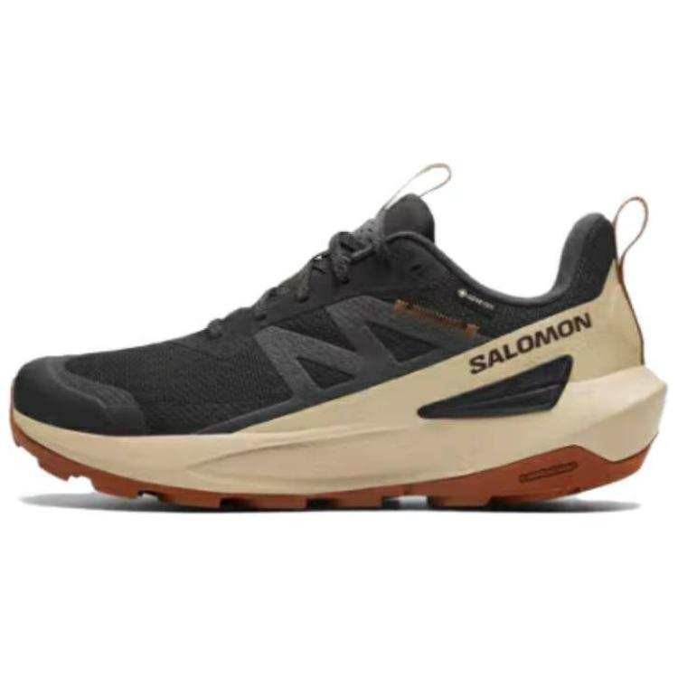 SALOMON Elixir Fabric Soft And Comfortable Low top Hiking Shoes Men's Black Beige