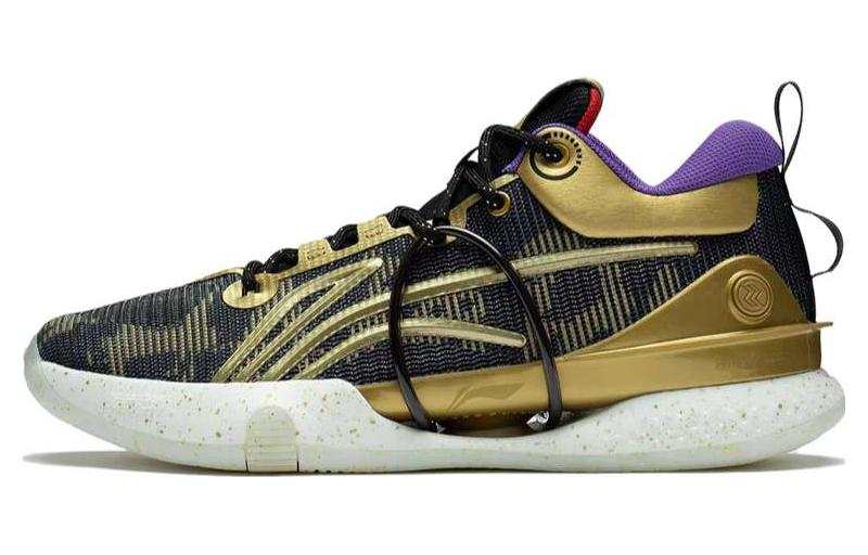 Li-Ning Li Ning Speed 8 Slip Resistant, Abrasion Resistant, Lightweight Low top Basketball Shoes Men's Black Gold