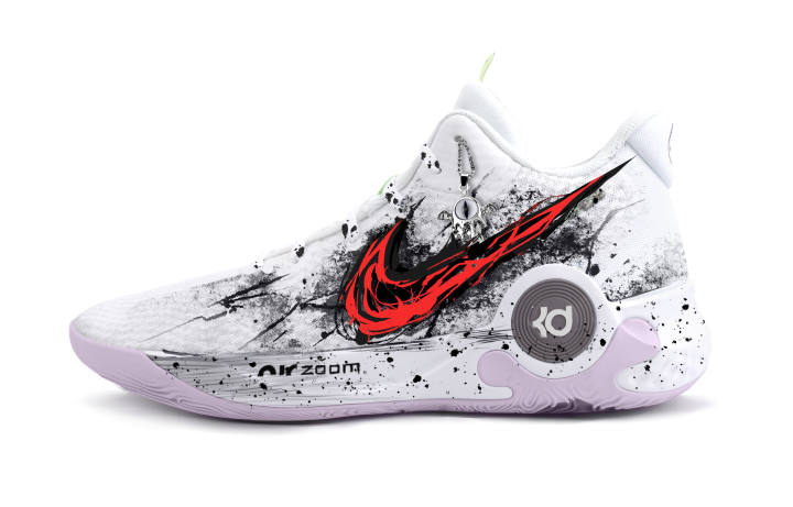 Nike Nike KD Trey 5 IX Vampire Ghost Fabric Slip Resistant Slip Resistant Mid top Vintage Basketball Shoes Unisex Red White
