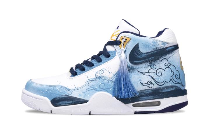 Nike Nike Flight Legacy Vintage Basketball Shoes Men's Mid Top White/Blue/Black