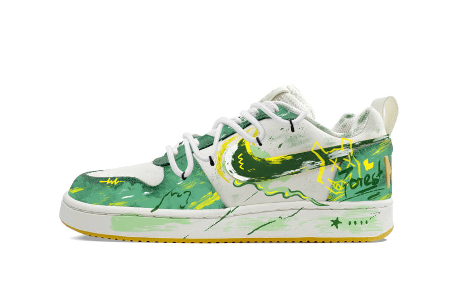 Nike Nike Court Borough PRM Zero Gravity, Illusion Forest Low top Skateboard Shoes Men's Yellow Green