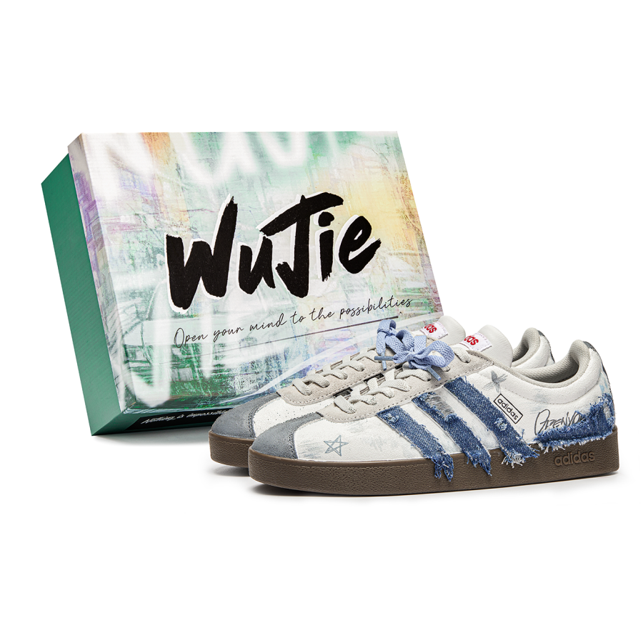Adidas Neo VL Court Lifestyle Indigo Cushioning Low top Skateboard Shoes Unisex Blue Brown