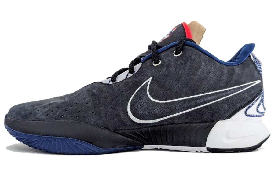 Nike Nike Lebron 21 UCONN Alternate PE Cushioning Anti-Slip And Wear-Resistant Low-Top Basketball Shoes Men's Black Blue