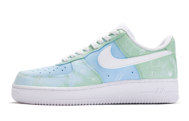 Nike Nike Air Force 1 Low 811 Manufacturing, Air Force 1 Low top Skateboard Shoes GS Blue Green White