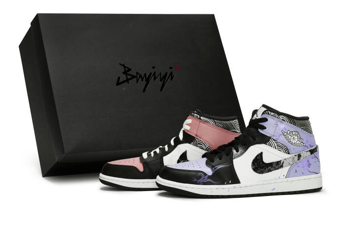 Jordan Jordan Air Jordan 1 811 Manufacturing, Peach Blossom Melody Purple Pink, Special Shoe Box Mid top