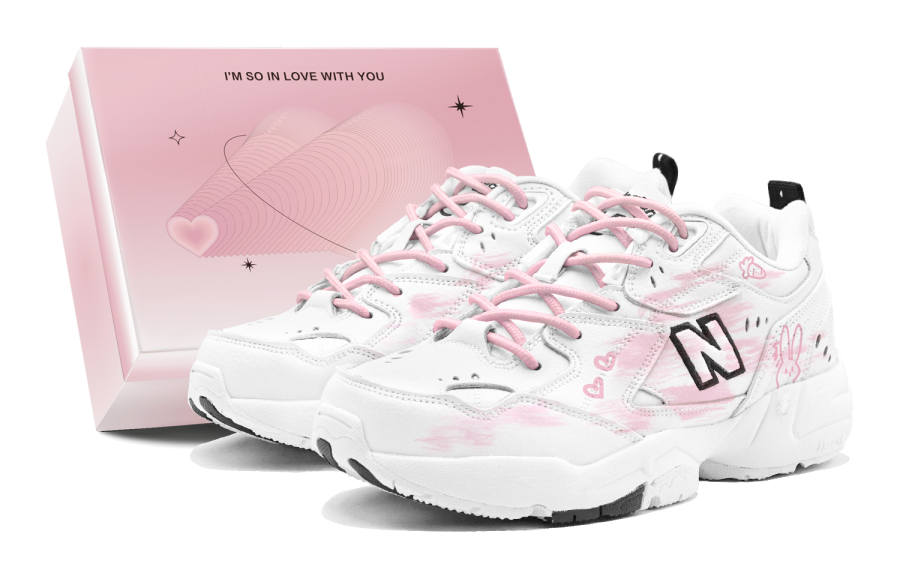 New Balance New Balance NB 608 V1 Peach Bunny, Heart Carrot, Cute, Playful Anti Aging, Vintage Low top Training Shoes Women's