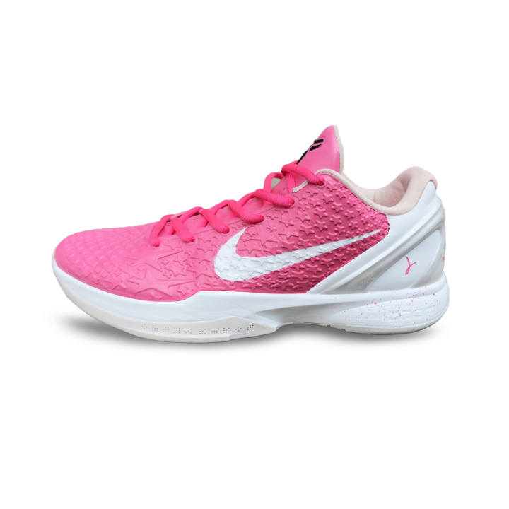 Nike Nike Zoom Kobe 6 'All Star 2.0' All Star Cushioning Abrasion Resistant Low top Basketball Shoes Men's White Pink