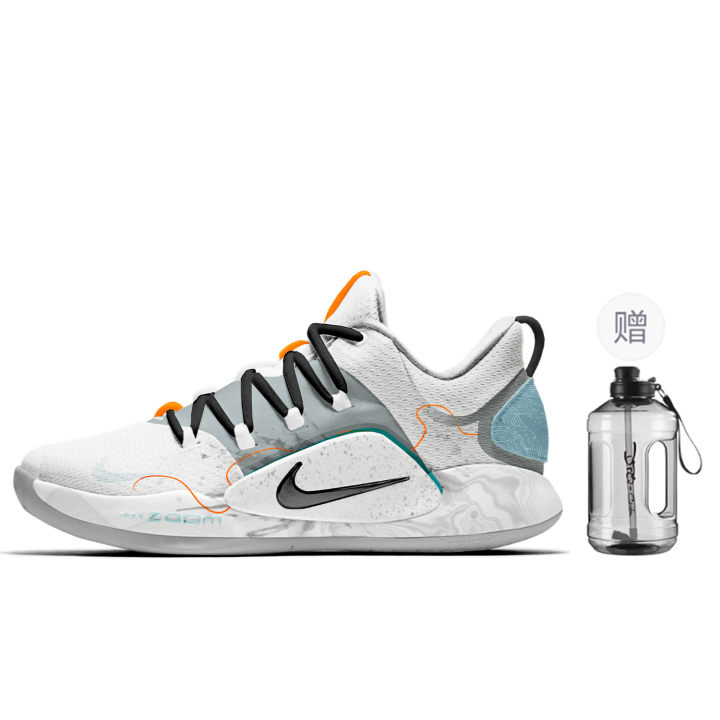 Nike Nike Hyperdunk X Cushioning Slip Resistant Abrasion Resistant Mid top Basketball Shoes Men's Gray Blue