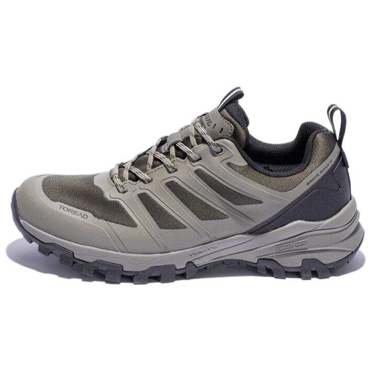 TOREAD Non Slip And Waterproof Low top Hiking Shoes Men's Brown Green
