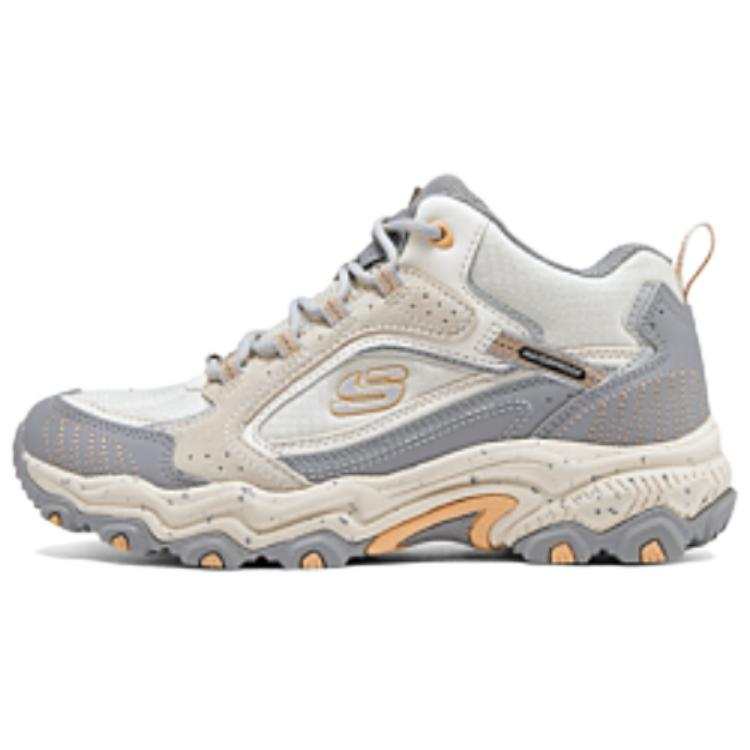 Skechers Abrasion Resistant Rebound Mid top Outdoor Shoes Women's Beige Gray