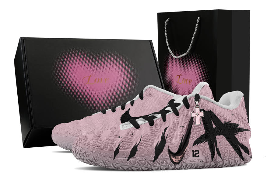 Nike Nike Ja Morant 3 Shadow Of The Wind, Heart Box Abrasion Resistant Low top Basketball Shoes Unisex Black Pink
