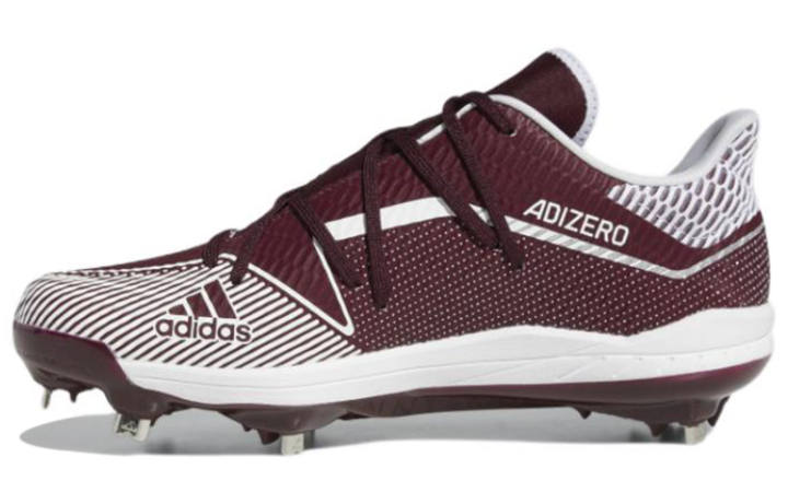 Adidas Adidas Adizero Afterburner 7 Cleats Slip Resistant Abrasion Resistant Low top Training Shoes Men's Dark Red