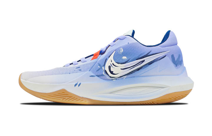 Nike Nike Precision 6 Trendy Coverage Impact Resistant Coverage Impact Resistant Low top Basketball Shoes Men's Sky Blue