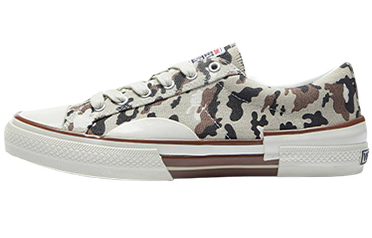 Vision Street Wear Lace Up Lightweight Low top Canvas Shoes Unisex Beige