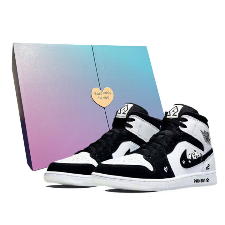 Jordan Jordan Air Jordan 1 Box, Chinese Style, Cute Panda, Lazy Panda Abrasion Resistant Slip Resistant