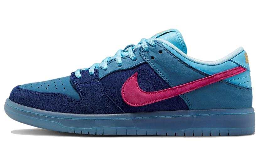 Nike Nike x Run The Jewels Dunk SB Rap Group Collaboration Leather Comfortable Low top Skateboard Shoes Unisex Blue