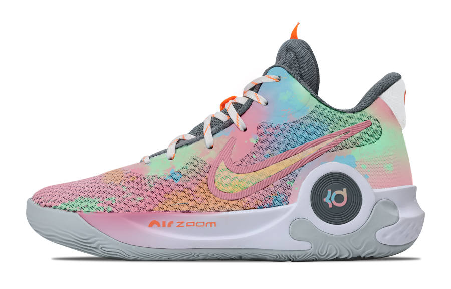 Nike Nike KD Trey 5 IX Cushioning, Wear Resistant Mid top Basketball Shoes Unisex Pink Green