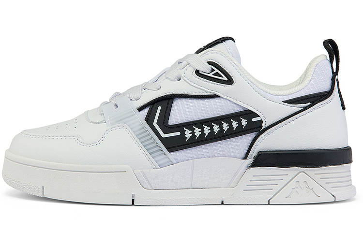Kappa Casual Abrasion Resistant Abrasion Resistant Low top Skateboard Shoes Unisex White Black