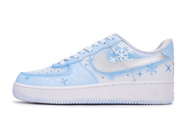 Nike Nike Air Force 1 Skateboard Shoes Unisex Low Top White/Blue/Silver