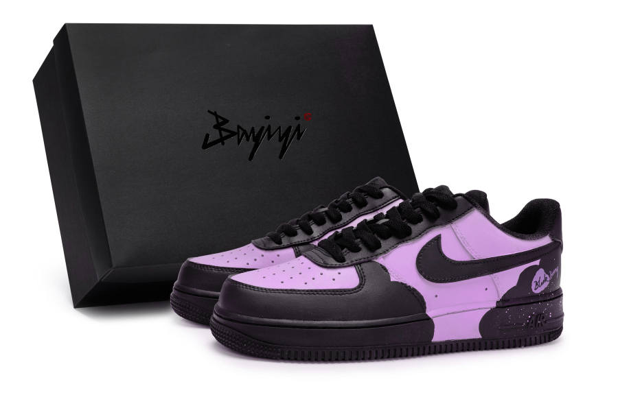 Nike Nike Air Force 1 Quick Dry Quick Dry Low top Skateboard Shoes Unisex Black Purple