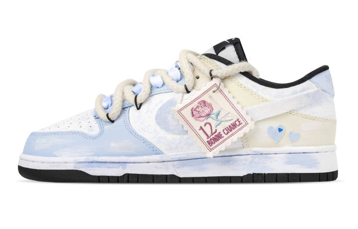 Nike Nike Dunk Maris Sal Lime Abrasion Resistant Low top Skateboard Shoes Unisex Blue White