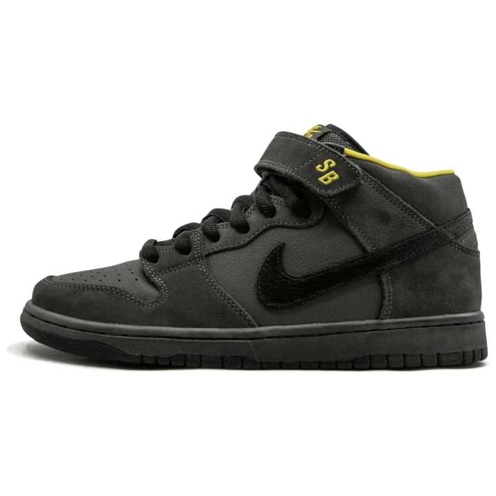 Nike Nike Dunk Slip Resistant And Breathable Mid top Skateboard Shoes Unisex Black