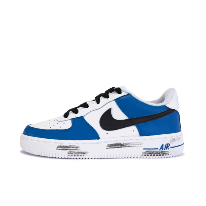 Nike Nike Air Force 1 Slip Resistant Abrasion Resistant Low top Skateboard Shoes Unisex Black Blue