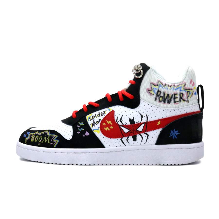 Nike Nike Court Borough Abrasion Resistant Breathable Slip Resistant Mid top Skateboard Shoes Men's Black Red Yellow White