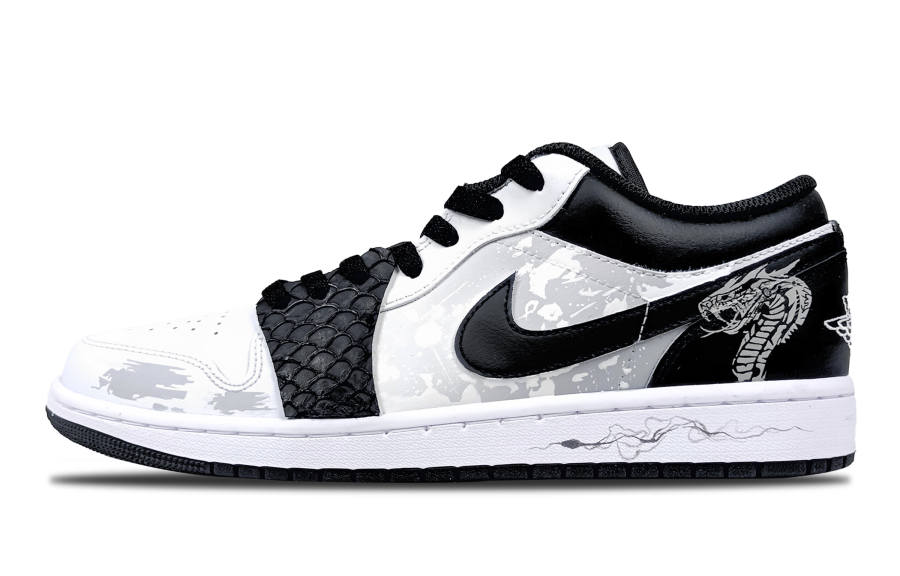 Jordan Jordan Air Jordan 1 Snake Warrior Leather Cushioning Slip Resistant Cushioning Slip Resistant Low top