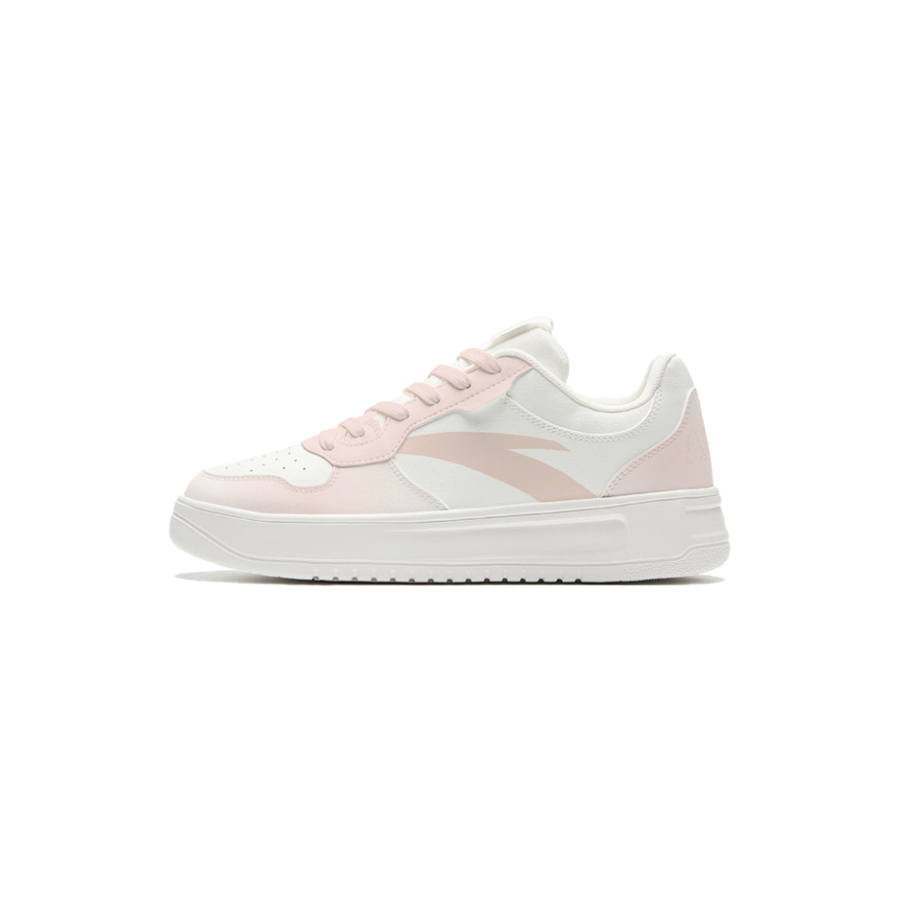 Anta Cushioning Lightweight Cushioning Lightweight Low top Skateboard Shoes Women's Pink White