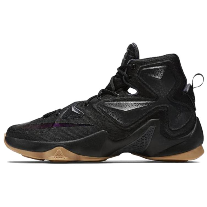 Nike Nike Lebron 13 Slip Resistant Abrasion Resistant High top Basketball Shoes Men's Black