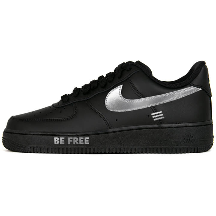 Nike Nike Air Force 1 Master Mechanic Abrasion Resistant Abrasion Resistant Low top Skateboard Shoes Men's Black Silver