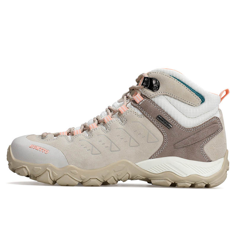 HUMTTO Cushioning Slip Resistant Support Rebound High top Mountaineering Shoes Women's Beige