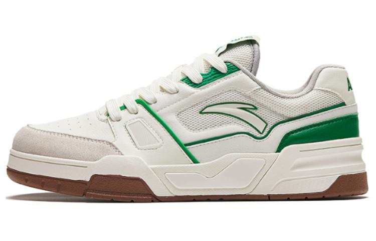 Anta Flame 5 Abrasion Resistant Low top Skateboard Shoes Men's White Green