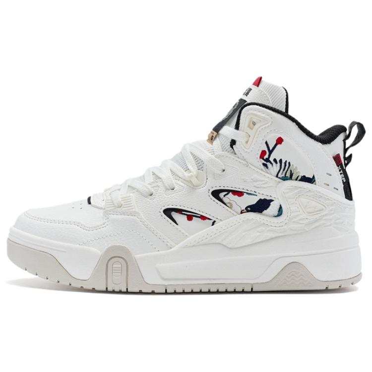 XTEP Spring Festival Collection Lightweight High top Skateboard Shoes Women's White Black