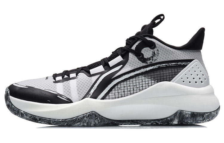 Li-Ning LiNing Combat Low Cushioning Anti-Slip And Wear-Resistant Low-Top Basketball Shoes Black White