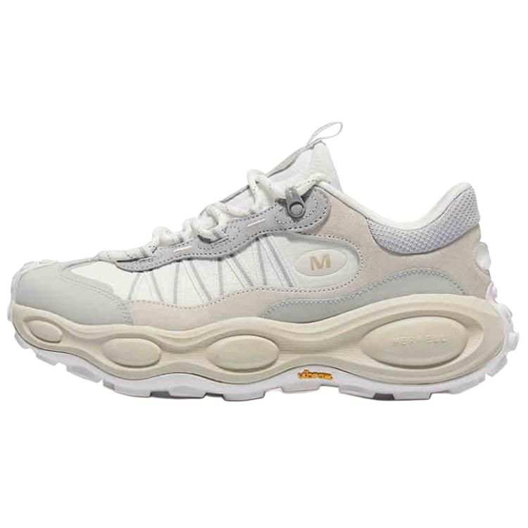 MERRELL Slip Resistant, Abrasion Resistant, Lightweight Low top Hiking Shoes Unisex Cream Gray