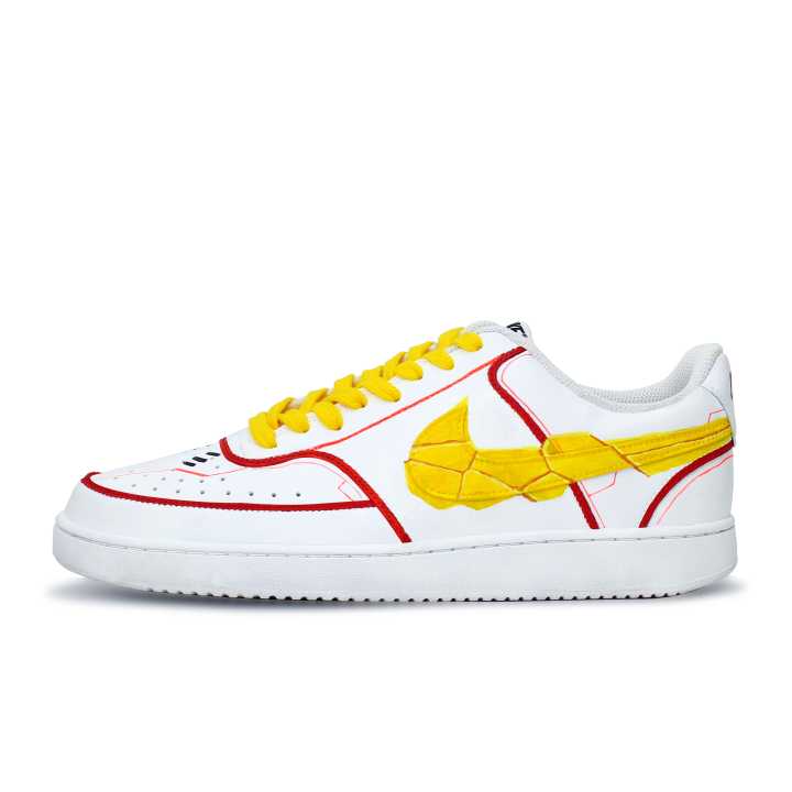 Nike Nike Court Vision 1 Lightweight Breathable Lightweight And Breathable Low top Skateboard Shoes Men's White Yellow Red